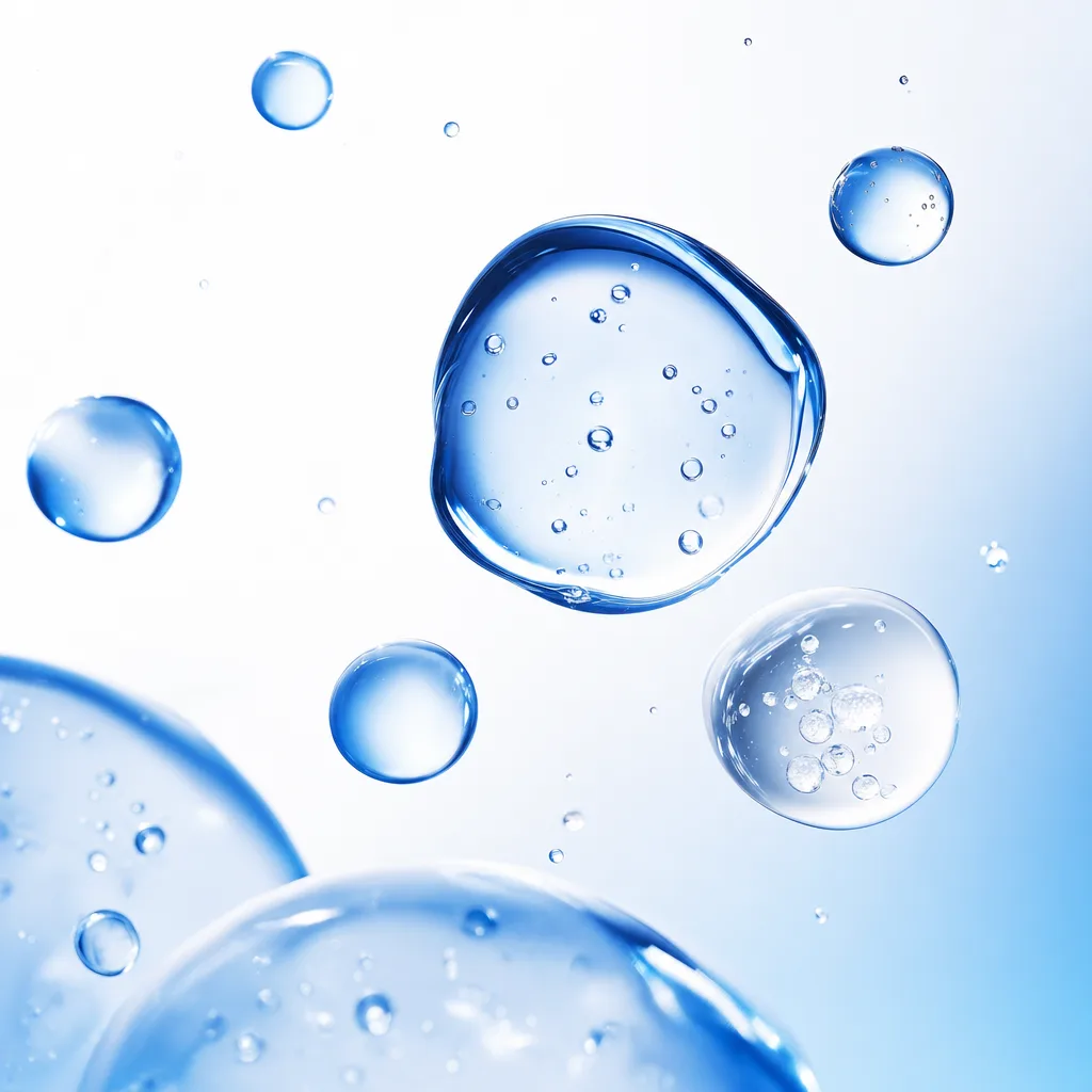Boosters de ativos em gotas de sérum azul